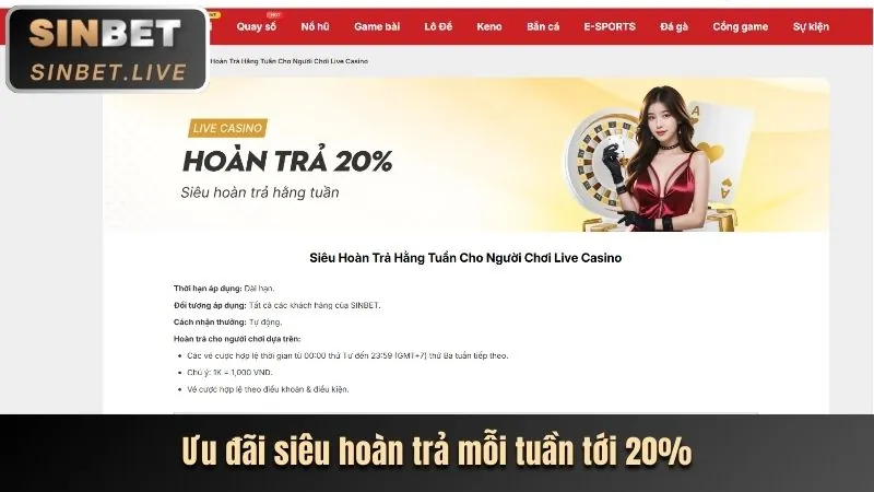 Hoàn trả casino tf88